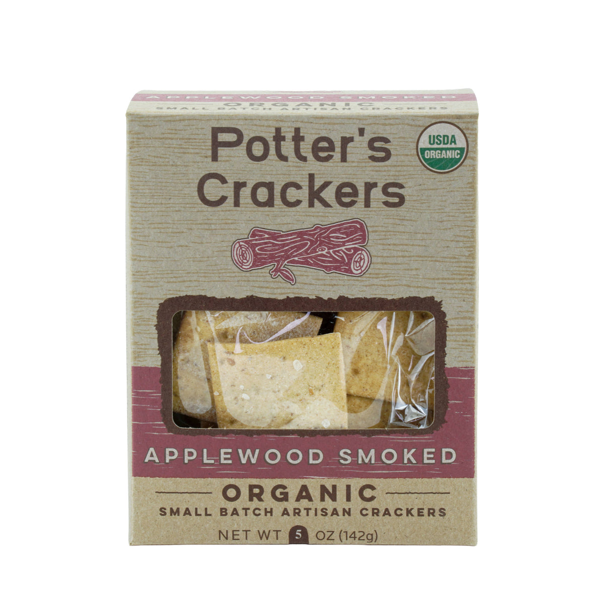 Potter's Crackers Organic Applewood Smoked Crackers - 5 oz