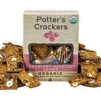 Potter's Crackers Organic Cranberry Hazelnut Crisps