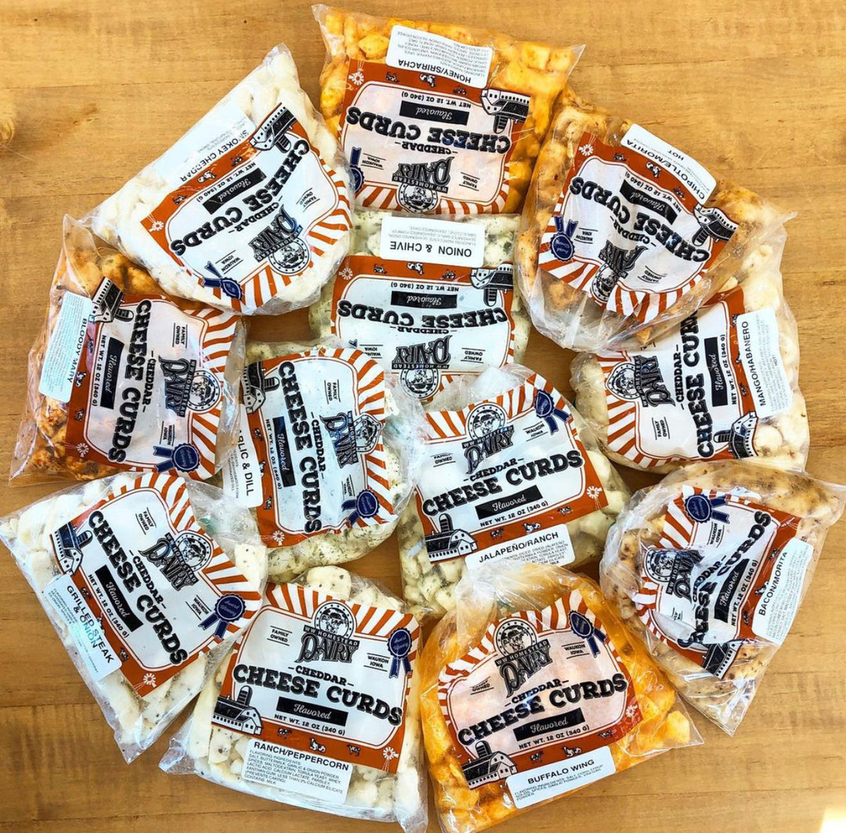 Flavored Cheddar Cheese Curds