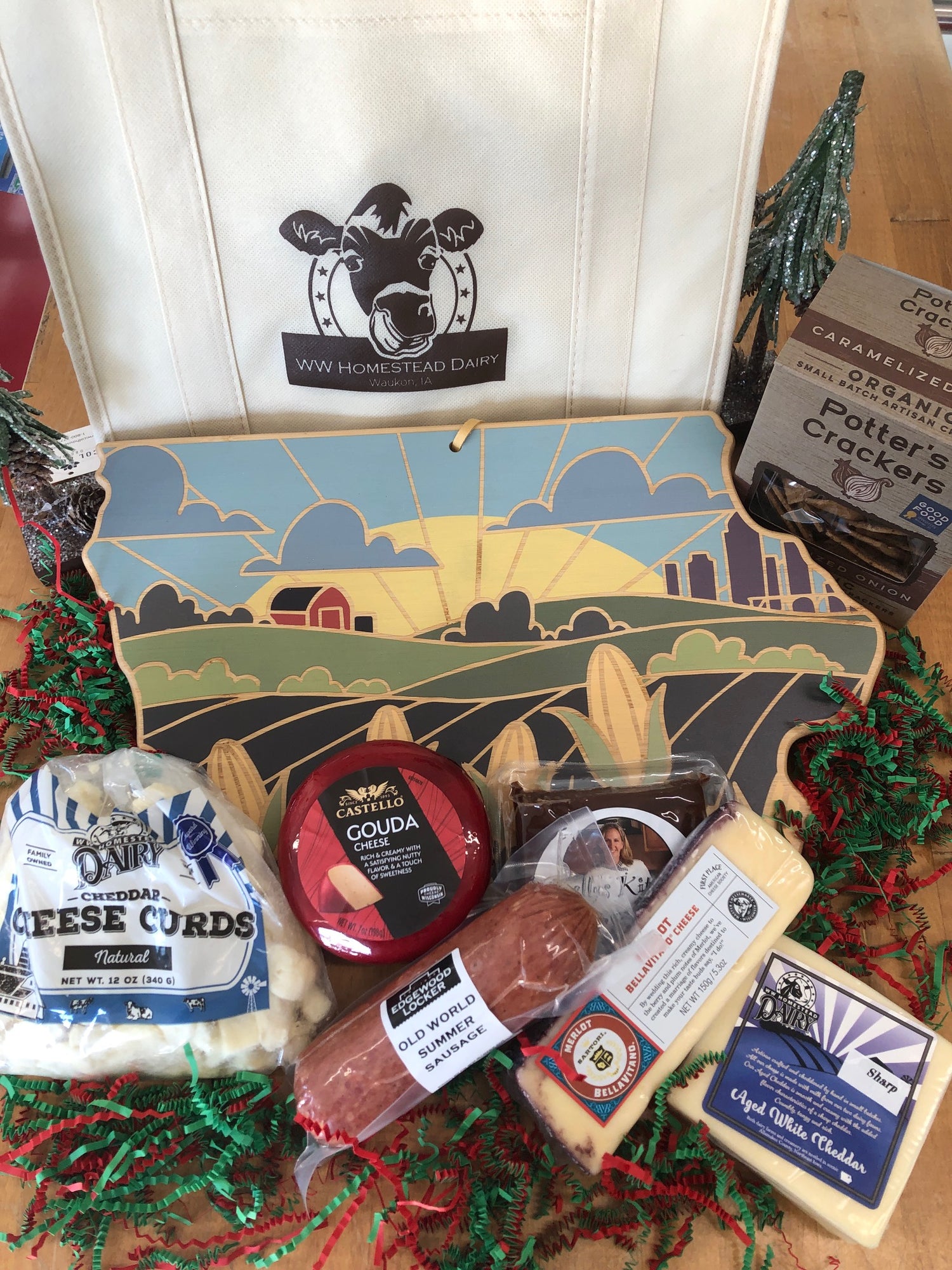 Holiday Box with Iowa Cutting Board