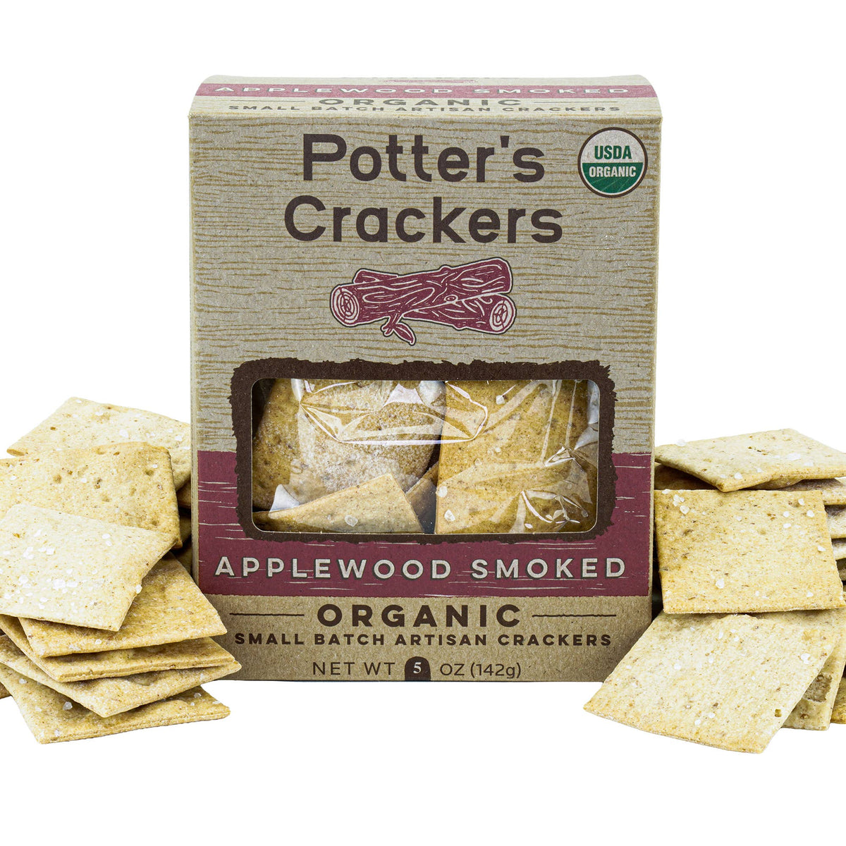 Potter's Crackers Organic Applewood Smoked Crackers - 5 oz
